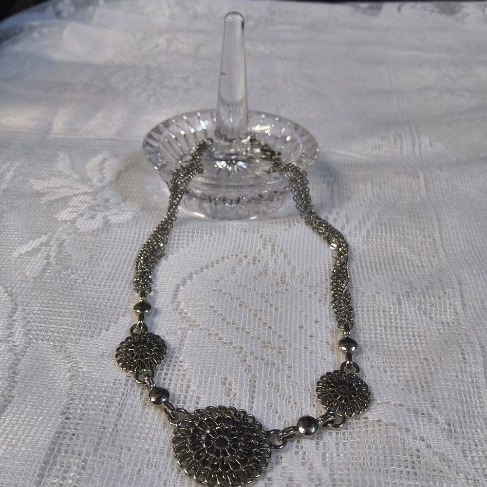 Filigree Medallion Silver Necklace - Women Jewelry Lia Sophia